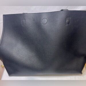 Black Textured Tote Bag